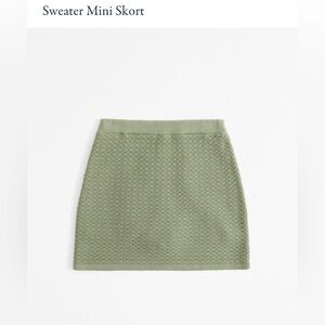 Abercrombie sweater mini skort green. NWT large
